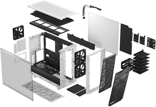 Fractal Design Meshify 2 Mid Tower Gaming Case - White 