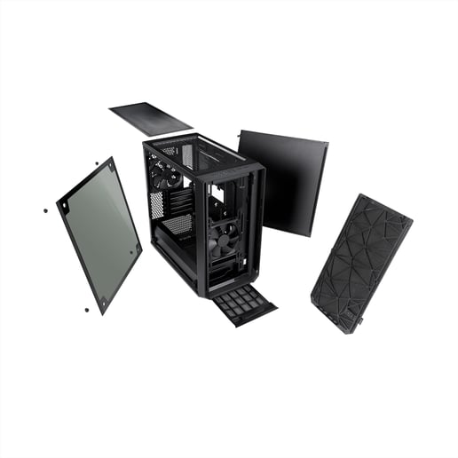 Fractal Design Meshify C Mini Dark TG Mid Tower Case - Black 