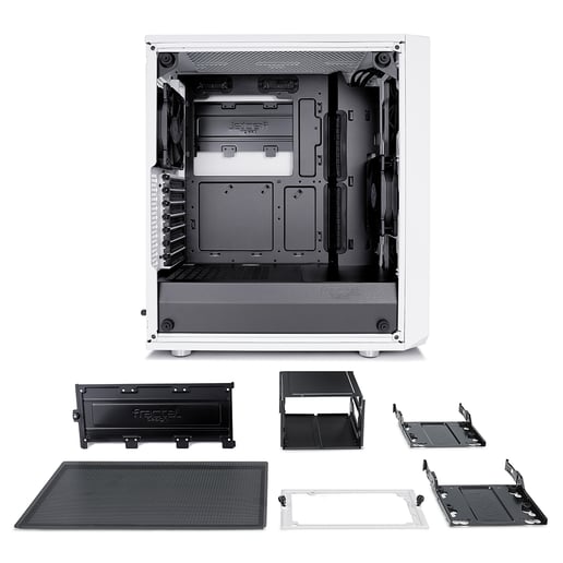 Fractal Meshify C TG Mid Tower Gaming Case - White 