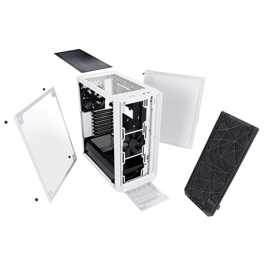 Fractal Meshify C TG Mid Tower Gaming Case - White 