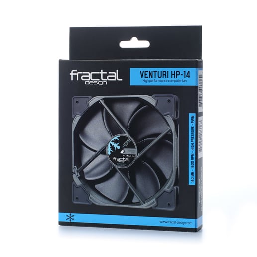 Fractal Design Venturi High Pressure HP-14 PWM (140mm) Computer Cooling Fan (Black)