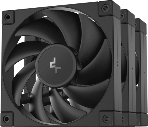 DeepCool FD12-3 IN 1 120mm PWM Triple Chassis Fan Pack in Black