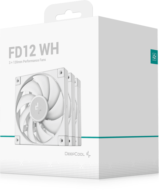 DeepCool FD12 WH-3 IN 1 120mm PWM Triple Chassis Fan Pack in White