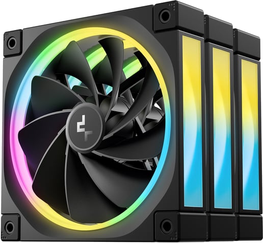 DeepCool FL12R-3 IN 1 120mm ARGB PWM Triple Chassis Reverse Fan Pack in Black