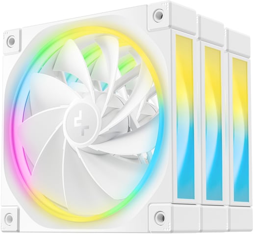 DeepCool FL12R WH-3 IN 1 120mm ARGB PWM Triple Chassis Reverse Fan Pack in White