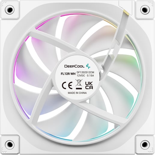 DeepCool FL12R WH-3 IN 1 120mm ARGB PWM Triple Chassis Reverse Fan Pack in White