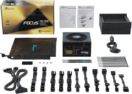 Seasonic Focus GX 1000W Modular Power Supply 80 Plus Gold