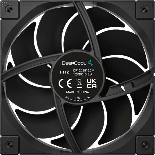 DeepCool FT12 120mm PWM Chassis Fan in Black