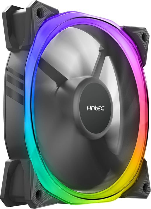 Antec Fusion ARGB 120mm Case Fan Triple Pack in Black with ARGB Controller