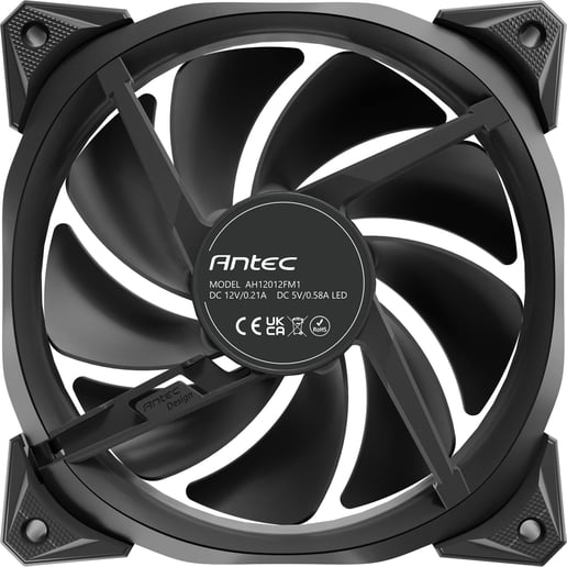 Antec Fusion ARGB 120mm Case Fan Triple Pack in Black with ARGB Controller