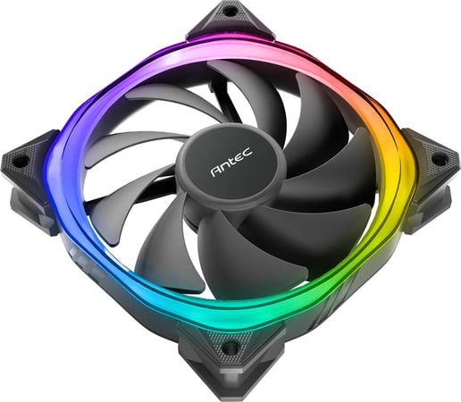 Antec Fusion ARGB 120mm Case Fan Triple Pack in Black with ARGB Controller