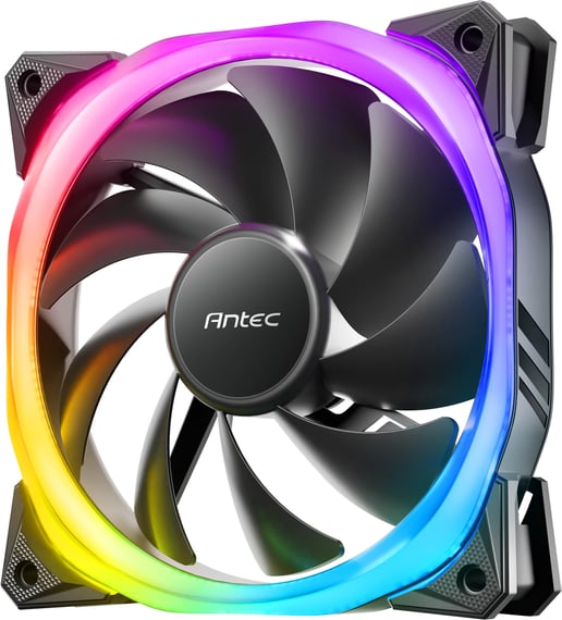 Antec Fusion ARGB 120mm Case Fan Triple Pack in Black with ARGB Controller