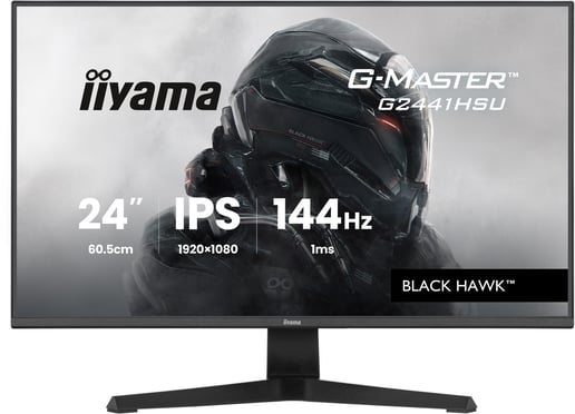 iiyama G2441HSU-B1 24" Monitor, 144Hz, 1ms, Speakers, HDMI, DP