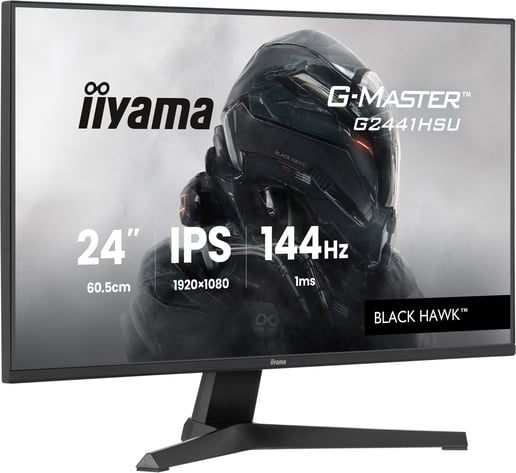 iiyama G2441HSU-B1 24" Monitor, 144Hz, 1ms, Speakers, HDMI, DP