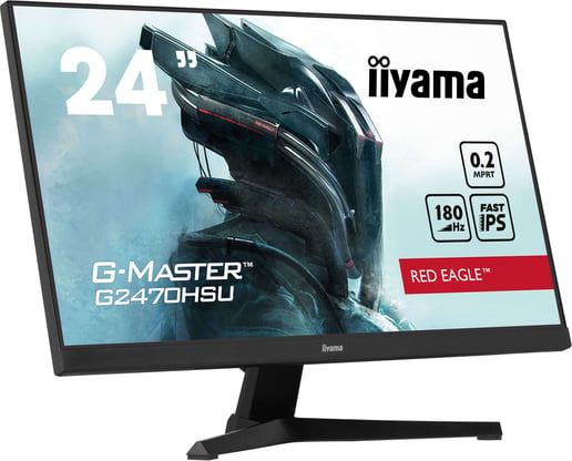 iiyama G-Master G2470HSU Red Eagle 24" Full HD Gaming Monitor - IPS, 180Hz, HDMI
