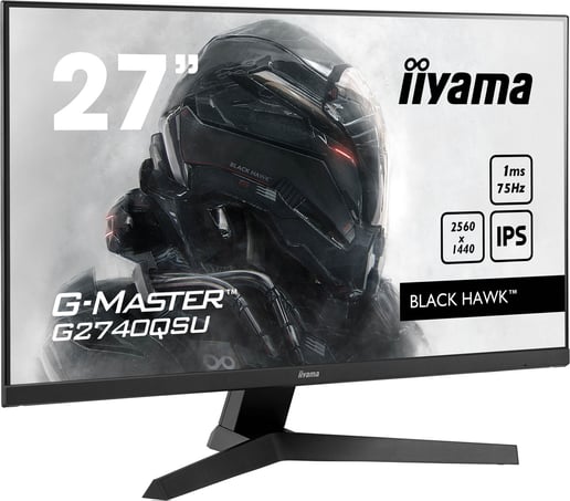 iiyama Black Hawk G-MASTER G2740QSU 27 inch IPS 1ms Gaming Monitor - 2560 x 1440