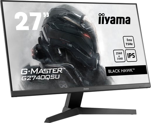 iiyama Black Hawk G-MASTER G2740QSU 27 inch IPS 1ms Gaming Monitor - 2560 x 1440
