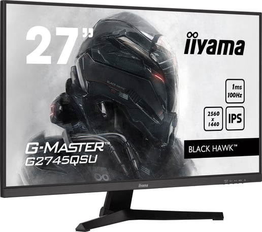 iiyama G-Master G2745QSU Black Hawk 27" QHD 1440p Gaming Monitor - IPS, 100Hz