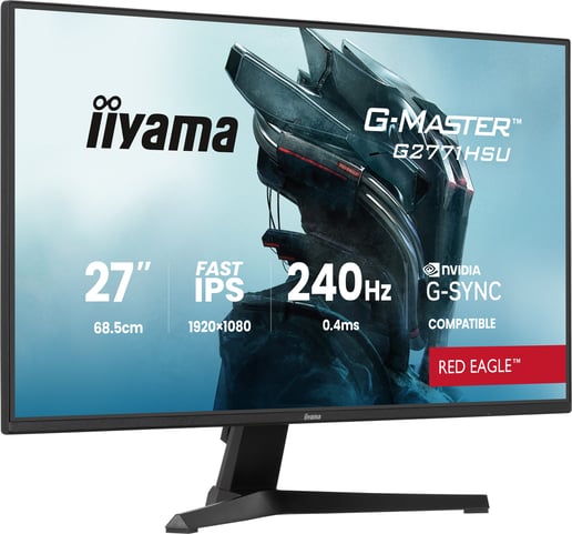 iiyama G2770HSU-B1 27" Monitor, 240Hz, 0.4ms, Speakers, DP