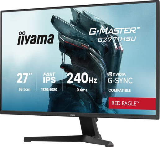 iiyama G2770HSU-B1 27" Monitor, 240Hz, 0.4ms, Speakers, DP