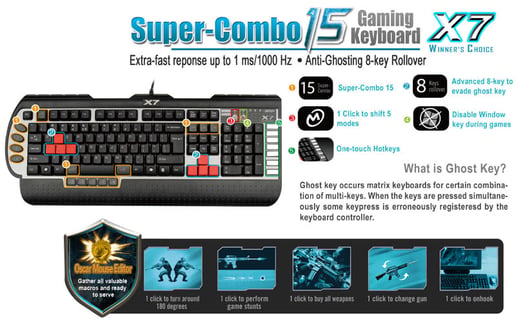 A4 Tech X7 G800V Gaming Keyboard