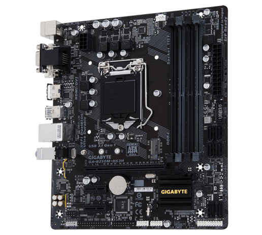 Gigabyte B250M-DS3H mATX Motherboard for Intel 1151 CPUs