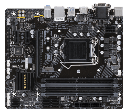 Gigabyte B250M-DS3H mATX Motherboard for Intel 1151 CPUs