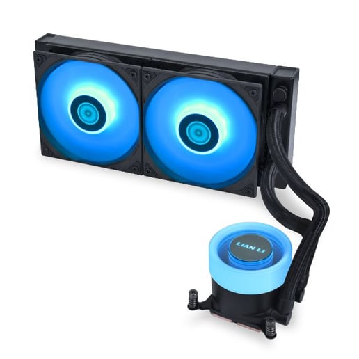 Lian Li Galahad II Lite 240 RGB 240mm AiO Liquid CPU Cooler in Black