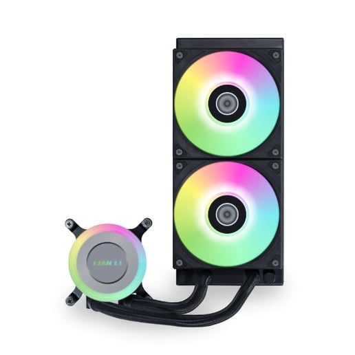 Lian Li Galahad II Lite 240 RGB 240mm AiO Liquid CPU Cooler in Black