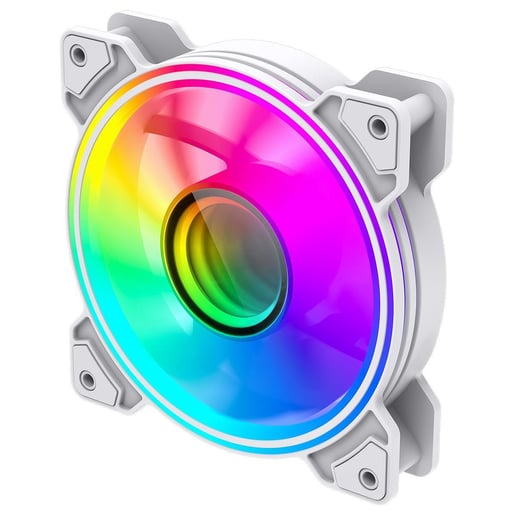 GameMax Infinity 120mm ARGB Dual-Ring White Fan