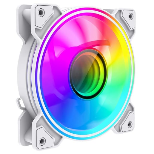 GameMax Infinity 120mm ARGB Dual-Ring White Fan