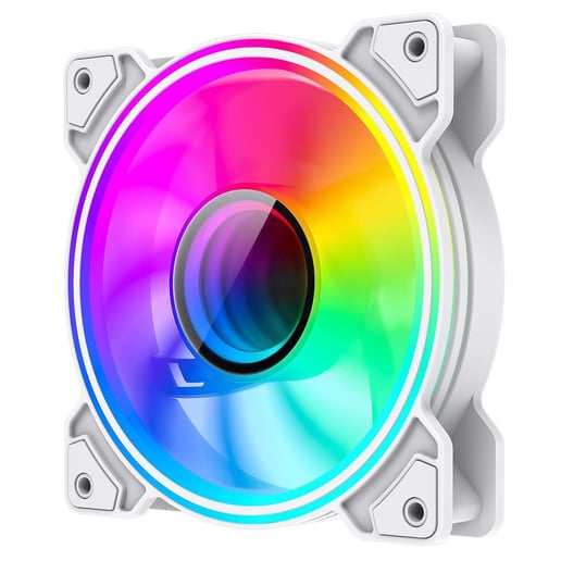 GameMax Infinity 120mm ARGB Dual-Ring White Fan