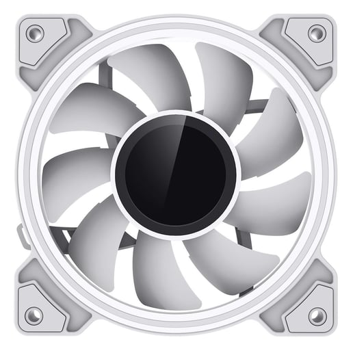 GameMax Infinity 120mm ARGB Dual-Ring White Fan