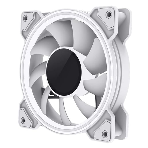GameMax Infinity 120mm ARGB Dual-Ring White Fan