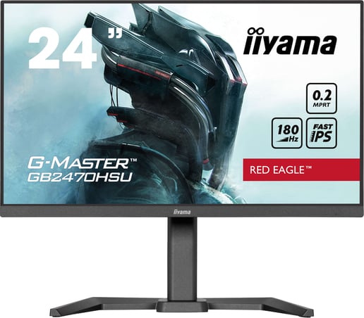 iiyama G-Master GB2470HSU Red Eagle 24" Full HD Gaming Monitor - IPS, 180Hz, DP
