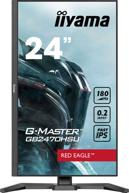 iiyama G-Master GB2470HSU Red Eagle 24" Full HD Gaming Monitor - IPS, 180Hz, DP