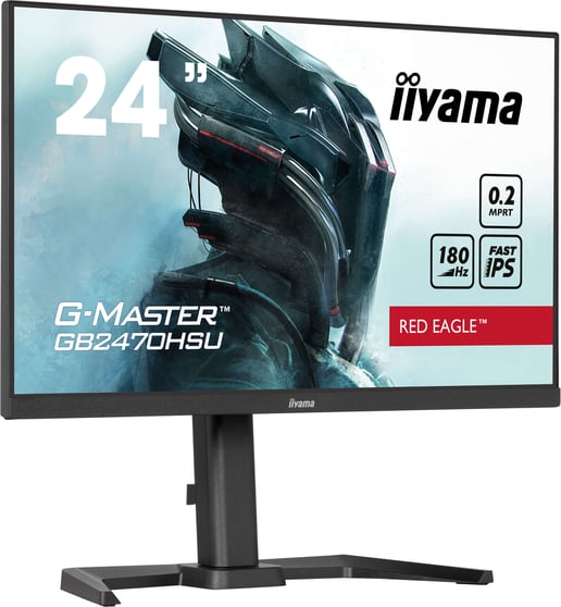 iiyama G-Master GB2470HSU Red Eagle 24" Full HD Gaming Monitor - IPS, 180Hz, DP
