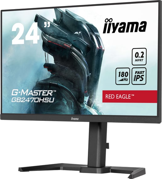 iiyama G-Master GB2470HSU Red Eagle 24" Full HD Gaming Monitor - IPS, 180Hz, DP