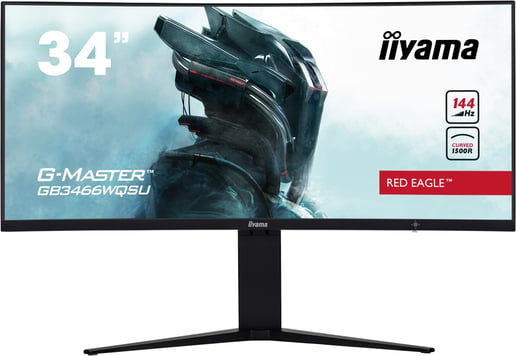 iiyama Red Eagle G-MASTER GB3466WQSU 34 inch 1ms Gaming Curved Monitor, 1ms