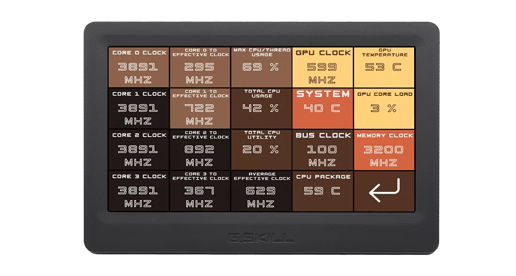 G.Skill WigiDash 7-inch Touch Panel Widget Dashboard