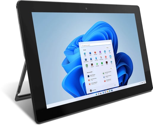 Geo Computers GeoPad 110 Strawberry 10.1 inch Tablet, Intel Celeron N4020, 4GB RAM, 128GB eMMC, WUXGA 1920 x 1200 Touchscreen, Intel UHD Graphics 600, Wi-Fi 5, BT, Windows 11 Home in S Mode, includes Red Detachable Keyboard