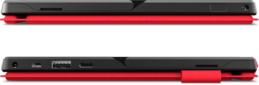 Geo Computers GeoPad 110 Strawberry 10.1 inch Tablet, Intel Celeron N4020, 4GB RAM, 128GB eMMC, WUXGA 1920 x 1200 Touchscreen, Intel UHD Graphics 600, Wi-Fi 5, BT, Windows 11 Home in S Mode, includes Red Detachable Keyboard