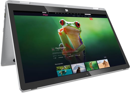 Geo Computers GeoFlex 230 13.3 inch 2-in-1 Laptop, Intel Pentium N4200, 4GB RAM, 128GB SSD, Full HD 1920 x 1080 Touchscreen, Intel HD Graphics 505, Wi-Fi 5, BT, Windows 10 Home in S Mode