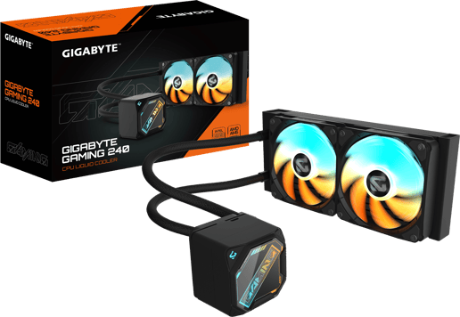 Gigabyte GAMING 240 All-in-One 240mm Liquid CPU Cooler in Black
