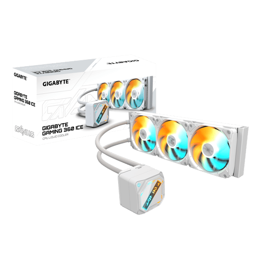 Gigabyte GAMING 360 ICE All-in-One 360mm Liquid CPU Cooler in White