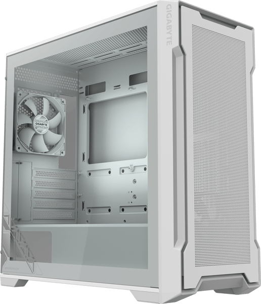 Gigabyte C102 GLASS ICE Mid Tower Gaming Case - White 