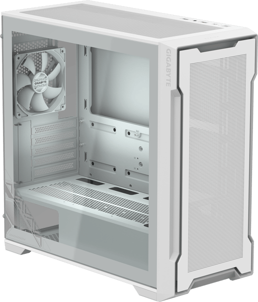 Gigabyte C102 GLASS ICE Mid Tower Gaming Case - White 