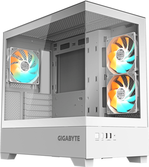 Gigabyte C201 PANORAMIC ICE Mid Tower Gaming Case - White 