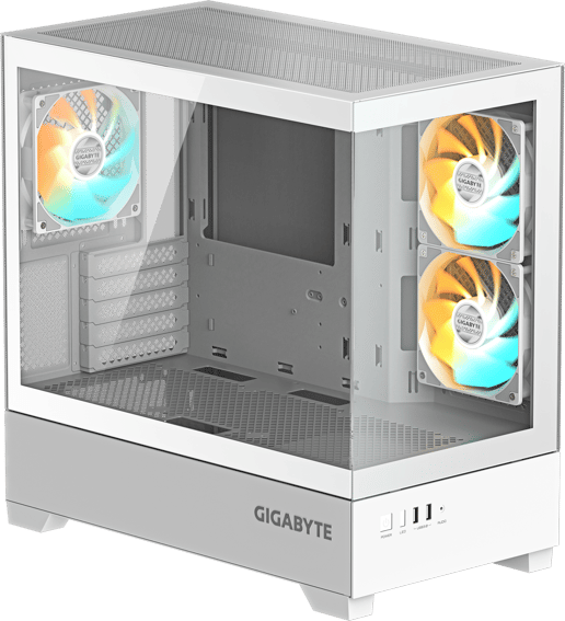 Gigabyte C201 PANORAMIC ICE Mid Tower Gaming Case - White 