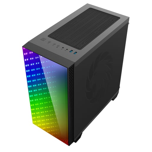 GameMax Abyss Mini Mid Tower Gaming Case - Black 